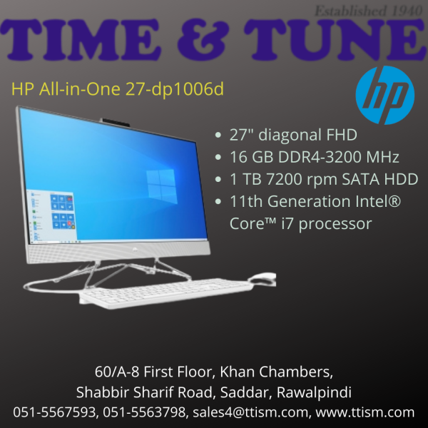 HP AIO DP1006D i7 1165G7 16GB 1TB WIN10 TOUCH 27"