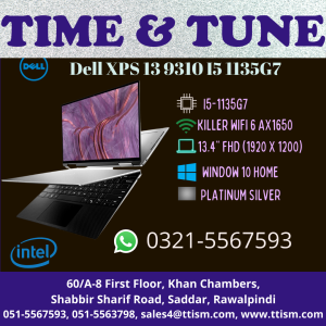 Dell XPS 13 9310 - Tiger Lake - 11th Gen Core i5 QuadCore 08GB 256GB SSD Intel Iris Xe Graphics 13.4" FHD+ Infinity Edge Display FP Reader Backlit KB ThunderBolt-4 W10 (Platinum Silver)